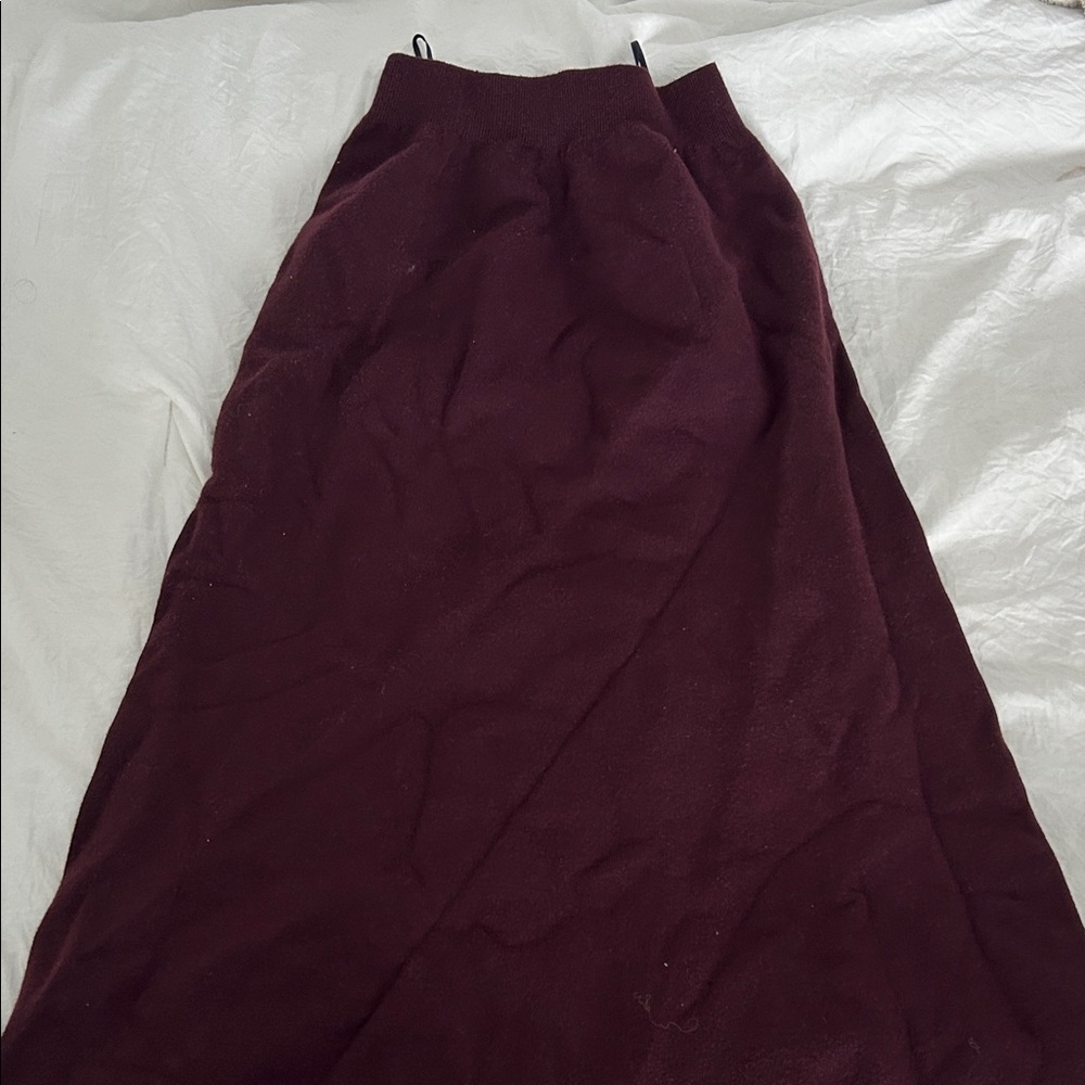 Uniqlo Deep Burgundy Maxi Skirt